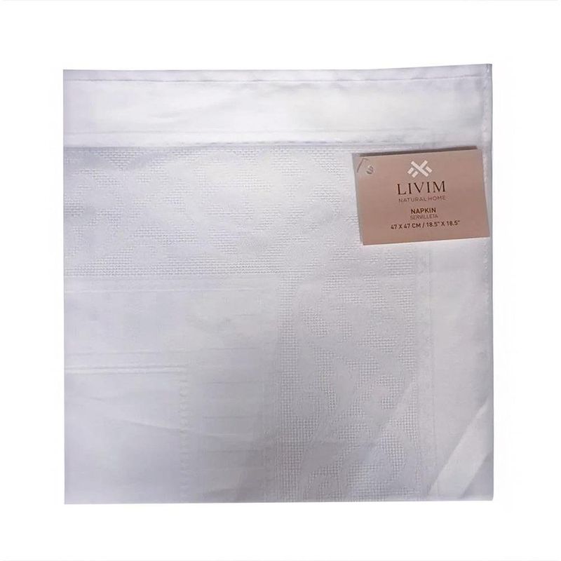 Servilleta Blanca 47 X 47 Cm - Livim Natural Home
