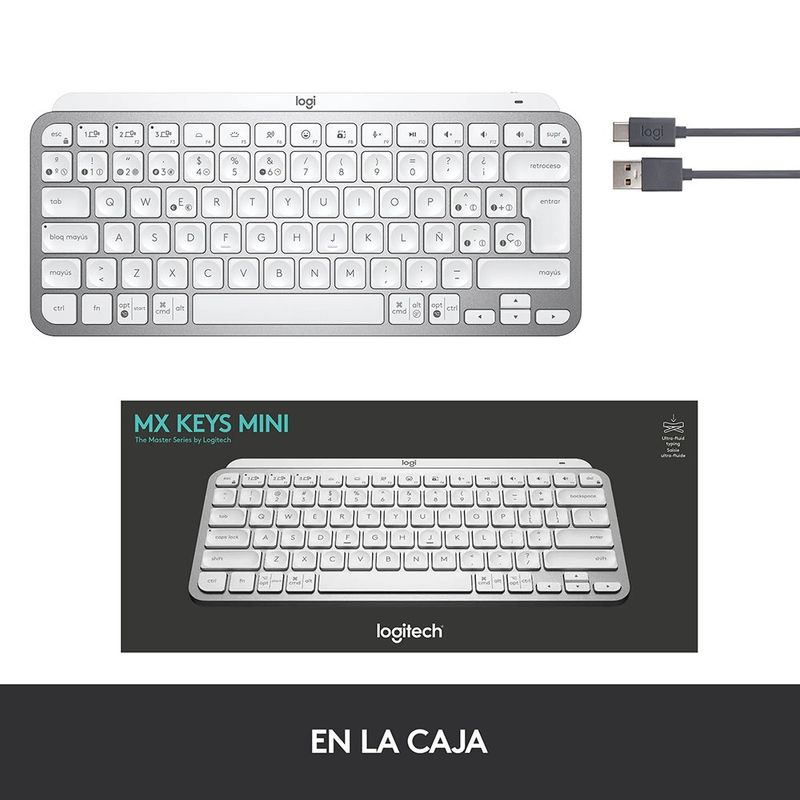 Teclado Inalámbrico Mini MX Gris Claro - Logitech