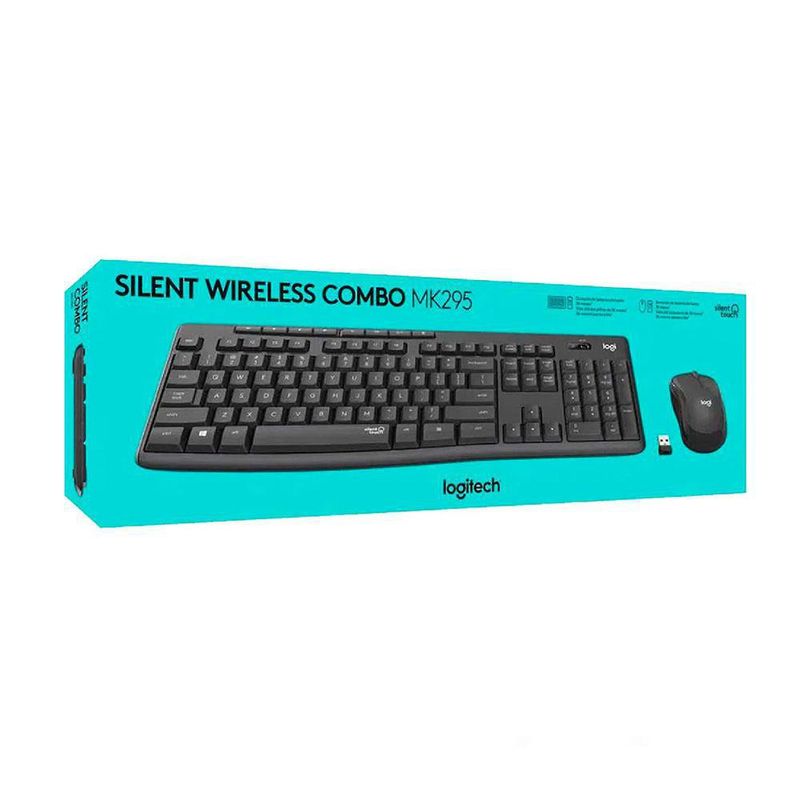 Combo Teclado Y Mouse Inalambrico Silencioso MK295 Logitech Cemaco