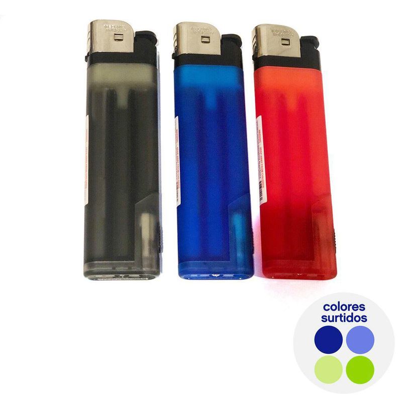 Encendedor Jumbo Con Luz Led Colores Surtidos - Diamond Vision