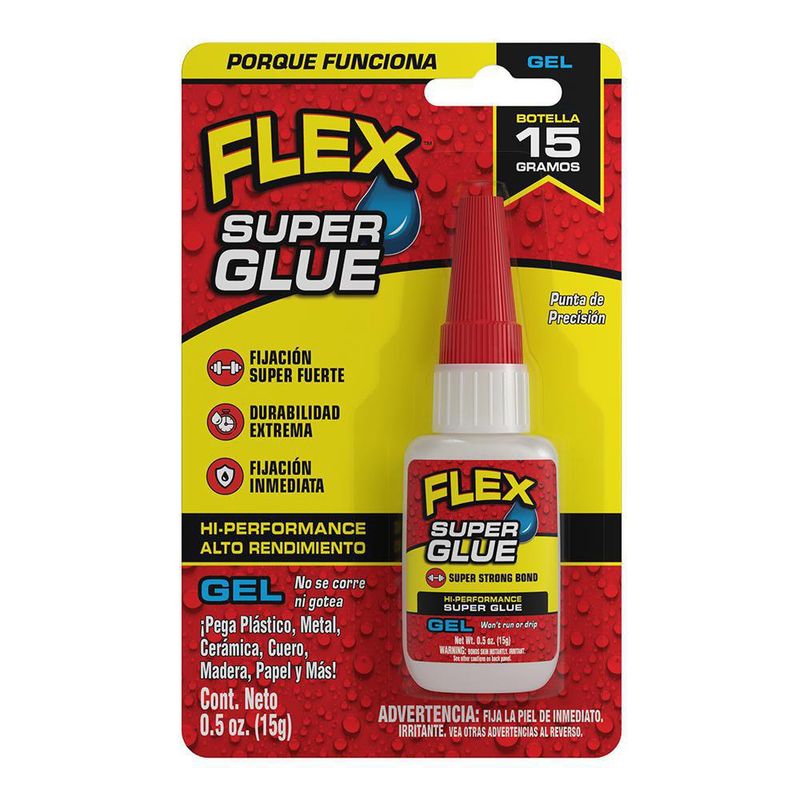 Super Glue En Gel De 15 G Flex Seal Cemaco