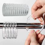 Set De 12 Ganchos Transparentes Para Cortina De Baño - Viva