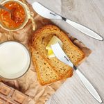 Cuchillo Para Mantequilla De Acero Inoxidable Blanco Y Plateado - Guzzini