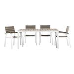 Silla Harmony Con Brazos Blanco Con Café 110x60x10.8 Cm - Keter