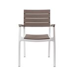 Silla Harmony Con Brazos Blanco Con Café 110x60x10.8 Cm - Keter