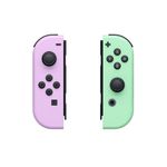 Set De Controles Joycon Morado Y Verde Pastel - Nintendo Switch