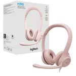 Auricular Usb Rosado Para Computadora - Logitech