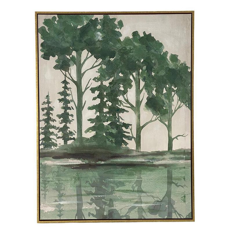 Cuadro Árboles En Lago 60x3.5x80 Cm - Concepts