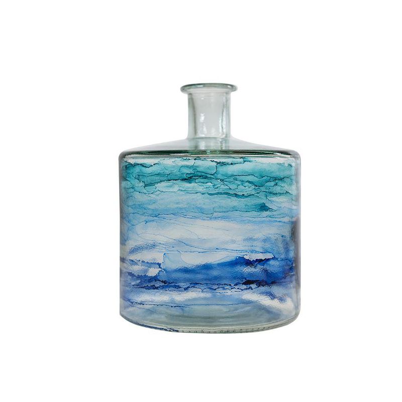 Jarrón Francés Pequeño Azul 26 Cm - Vidrio San Miguel