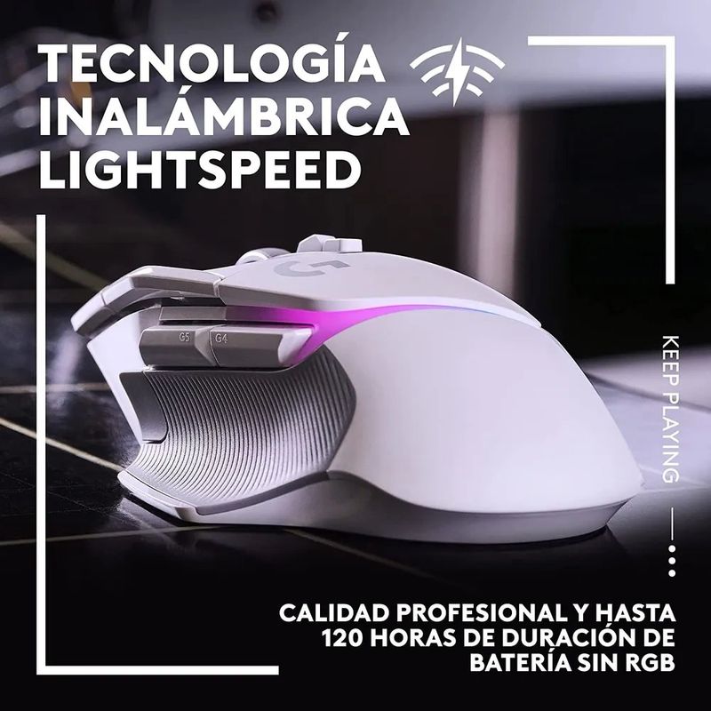 Mouse Inalámbrico Para Gaming G502 X Blanco Y Gris - Logitech