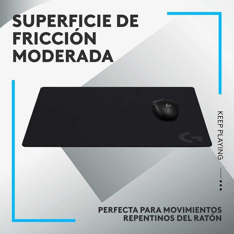Mouse Pad Grande Para Gaming Negra - Logitech