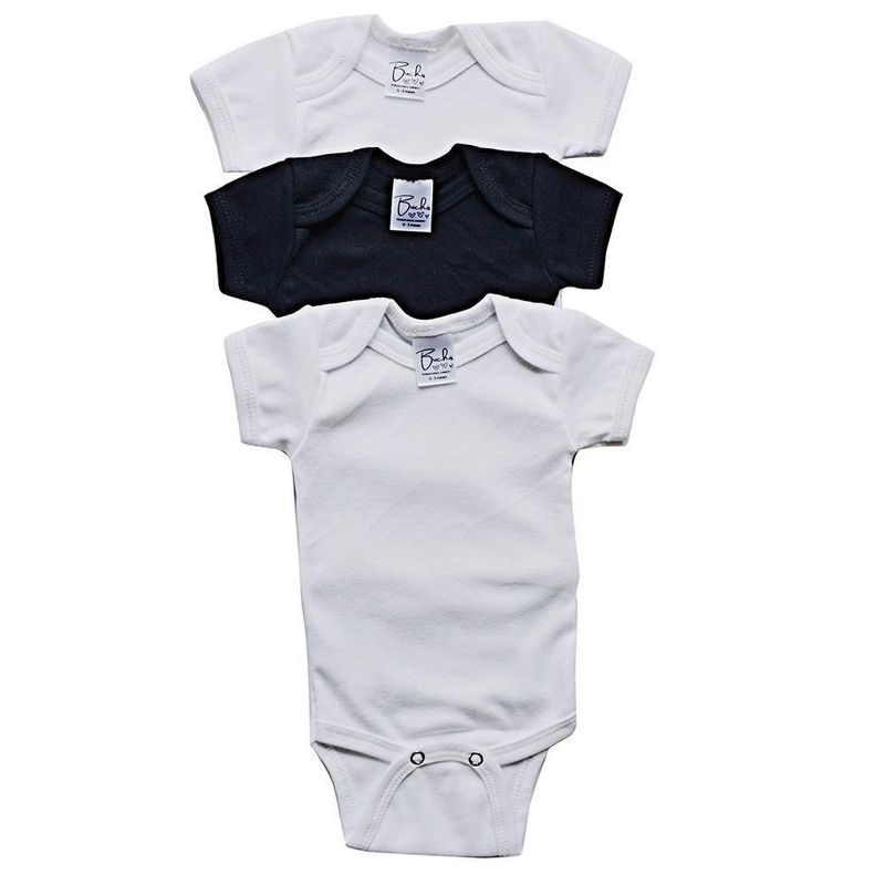 Set De 3 Bodies Manga Corta 0-3 M Colores Surtidos - Buchis