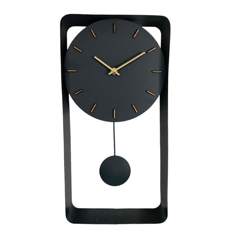 Reloj de Pared Negro Con Péndulo 20x5.5x40 Cm - Concepts
