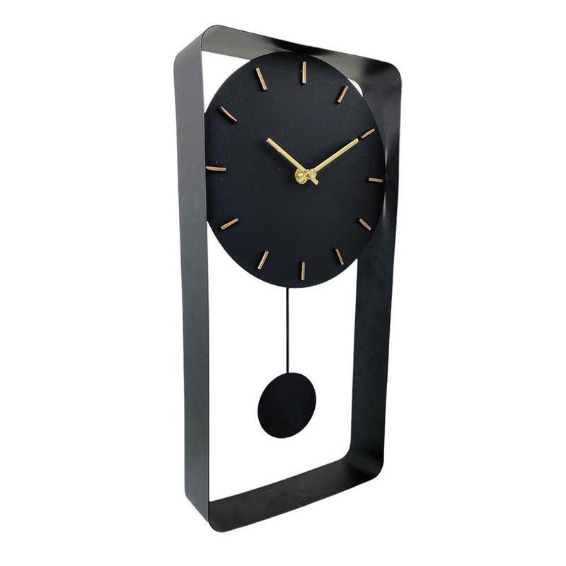 Reloj de Pared Negro Con Péndulo 20x5.5x40 Cm - Concepts