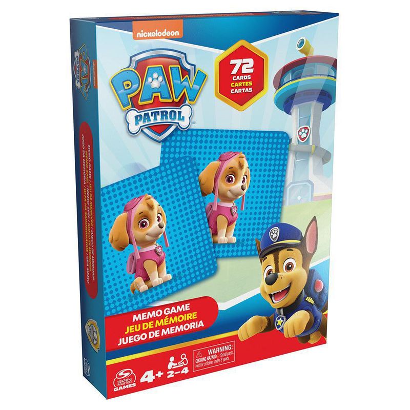 Juego De Memoria Paw Patrol 72 Pzas - Cardinal Kids