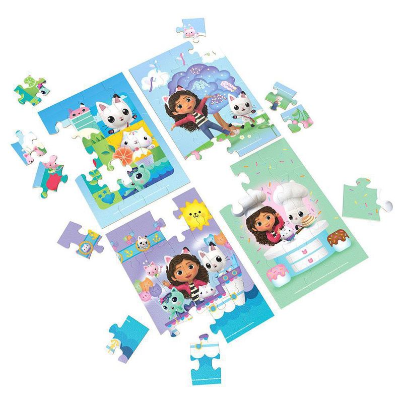 Set De 4 Rompecabezas Gabby´s Dollhouse De Madera - Cardinal Kids