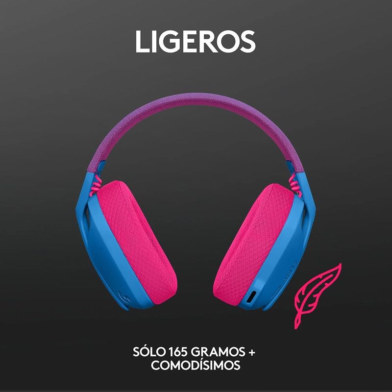 Audífonos Inalámbricos Con Micrófono Frambuesa G435 - Logitech