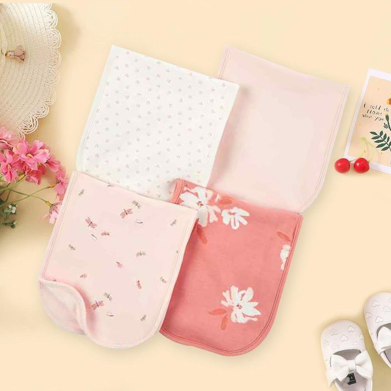 Set De 4 Toallitas De Lactancia Para Niña Unitalla - Carters