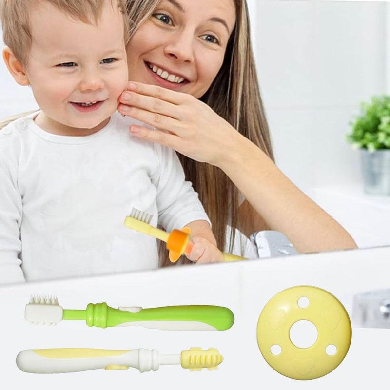  Juego de cepillos de dientes para bebés etapa 3 (12 a