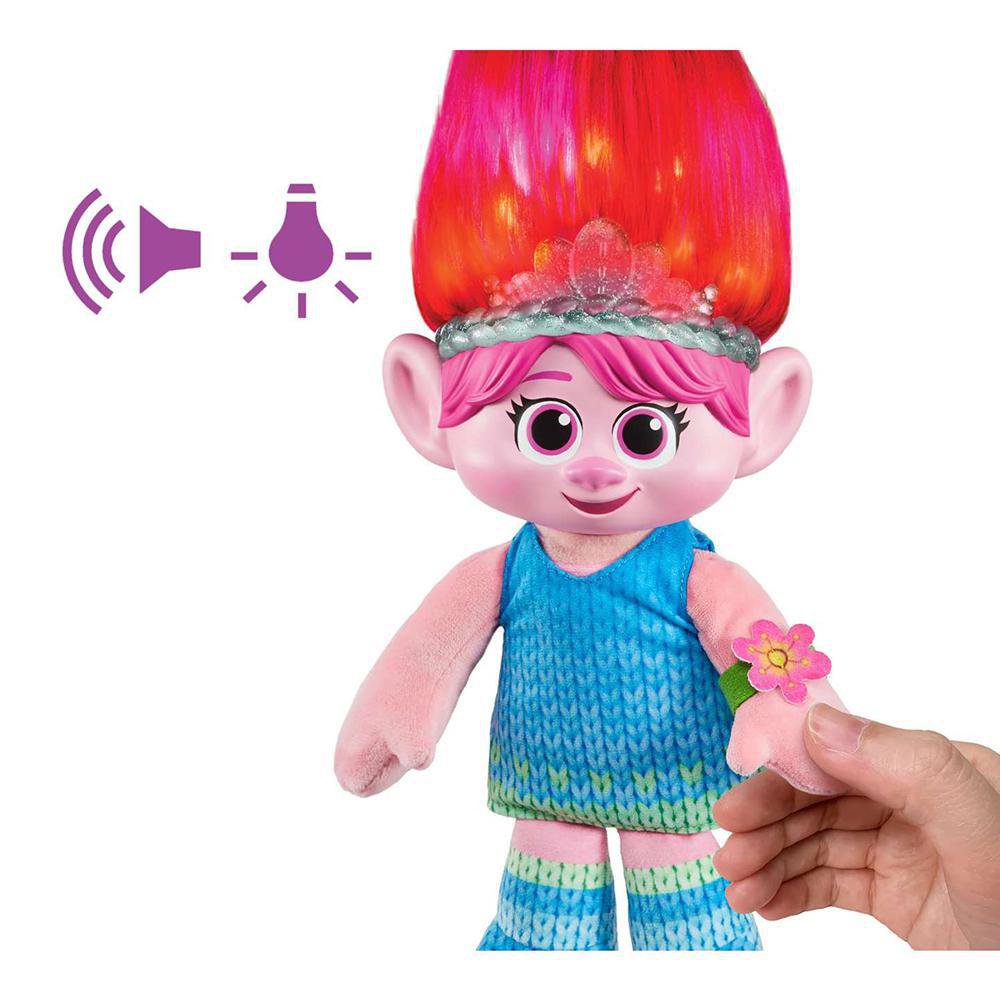 Mu eca Peluche Hair Pops Reina Poppy Trolls Cemaco