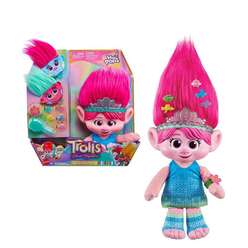 Trolls - Poppy Pop Star - Peluche 25 cm Trolls 2, Trolls