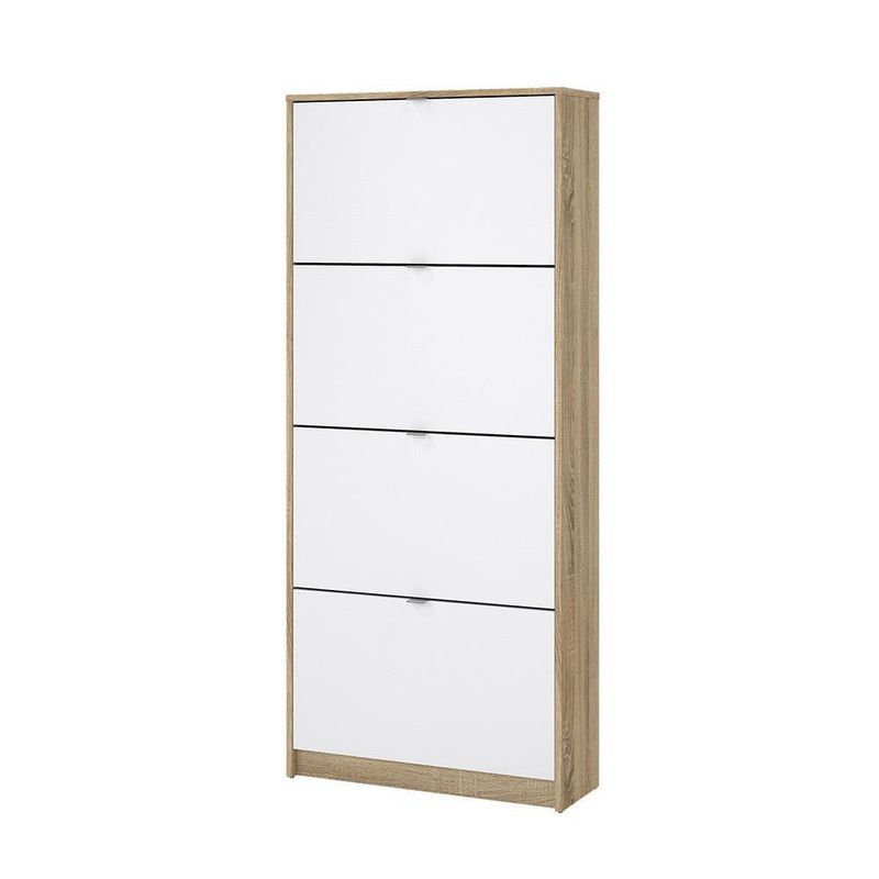 Zapatera-Roble-Blanco-Brillante-4-Puertas