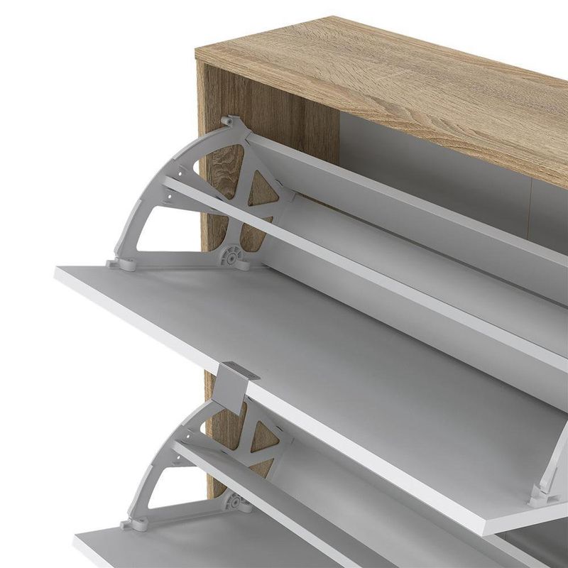Zapatera-Roble-Blanco-Brillante-4-Puertas