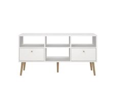 Mueble Auxiliar Blanco con 2 Cajones