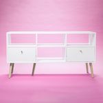 Rack Zoe para TV Blanco 2 Gavetas