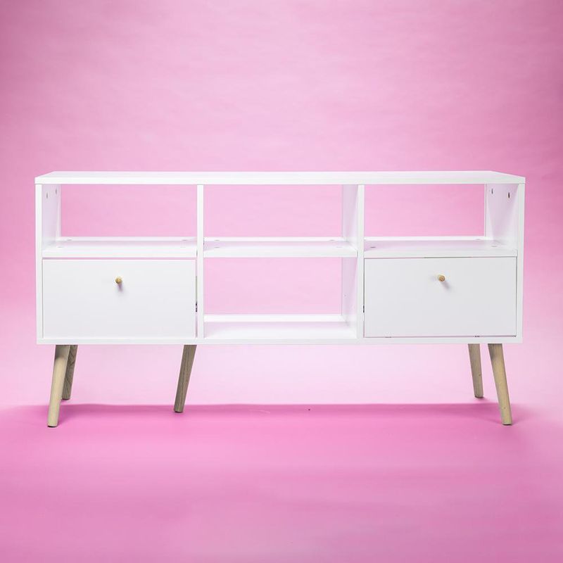 Rack Zoe para TV Blanco 2 Gavetas