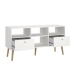 Rack Zoe para TV Blanco 2 Gavetas