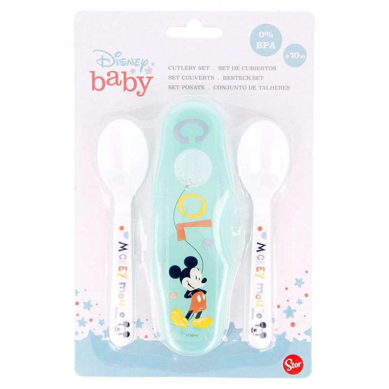 Set De 2 Cucharas Para Viaje Diseño Mickey Mouse - Disney
