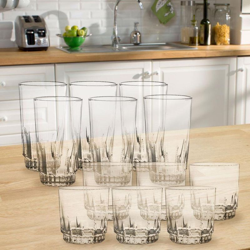 Set De 12 Vasos Prisma - Cristar