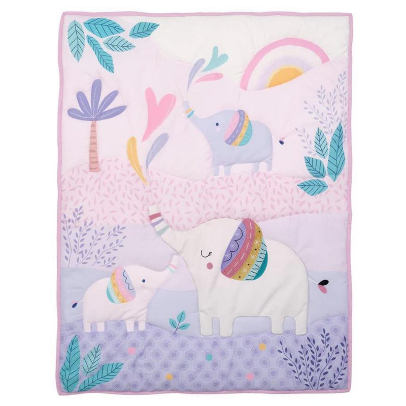 Set Para Cuna Sueños De Elefante Rosa 3 Pzas - Bedtime