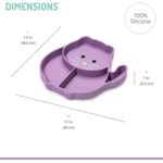 Plato De Silicona Con Divisiones Diseño Gato - Melii