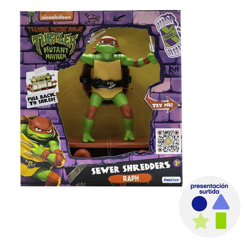 Figura en Patineta de 5" Diseños Surtidos - Tortugas Ninja