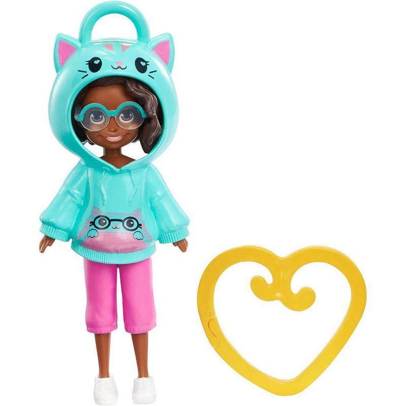 Muñeca con Capucha de Gato 8 Cm - Polly Pocket