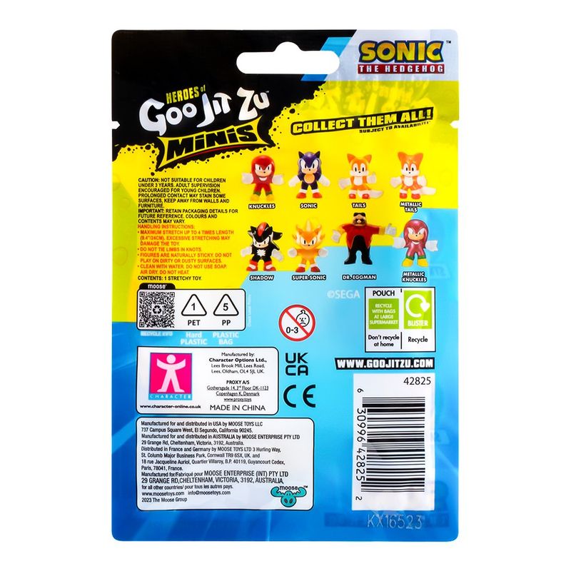 Mini Figura Sonic Diseños Surtidos - Goo Jit Zu