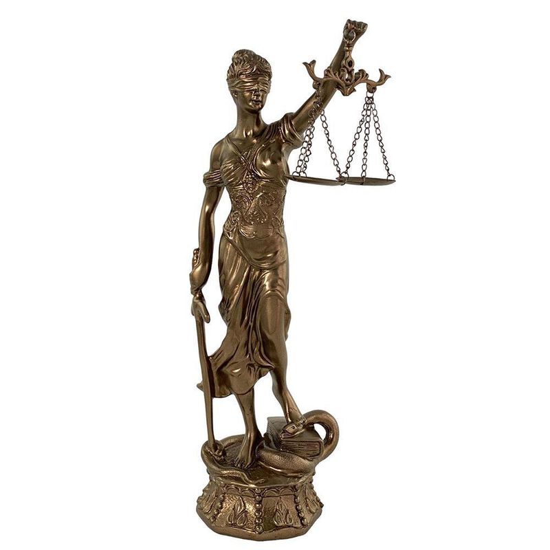 Dama De La Justicia Color Bronce 13x14x36 Cm - Concepts