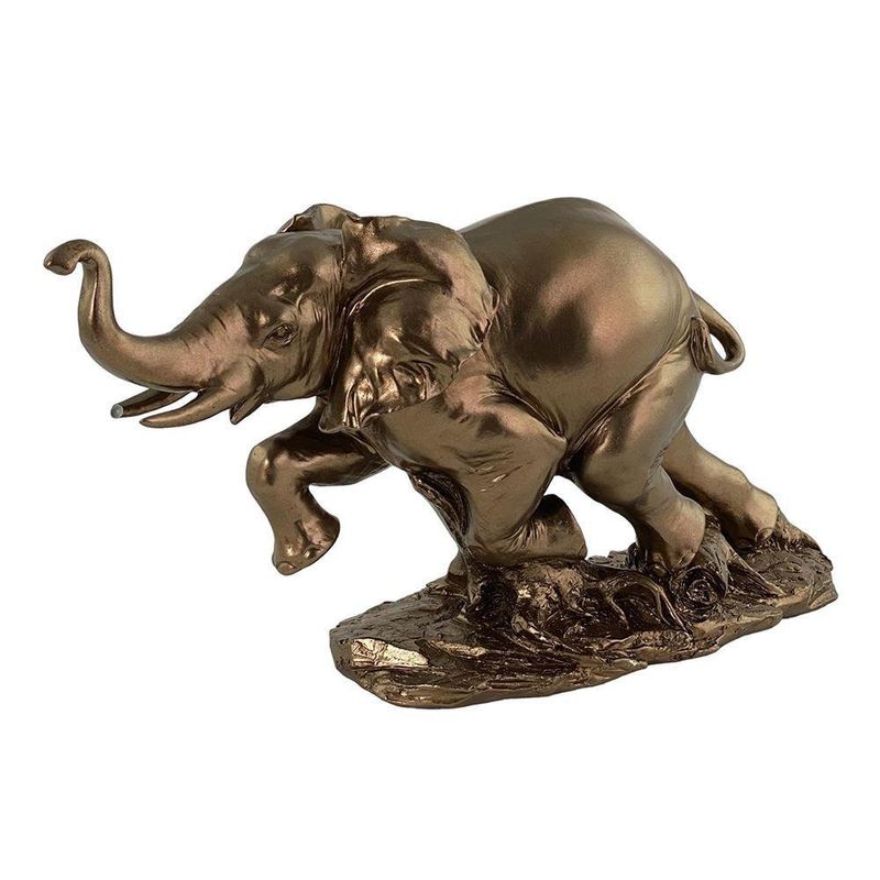Elefante Decorativo Color Bronce 34x10x18 Cm - Concepts