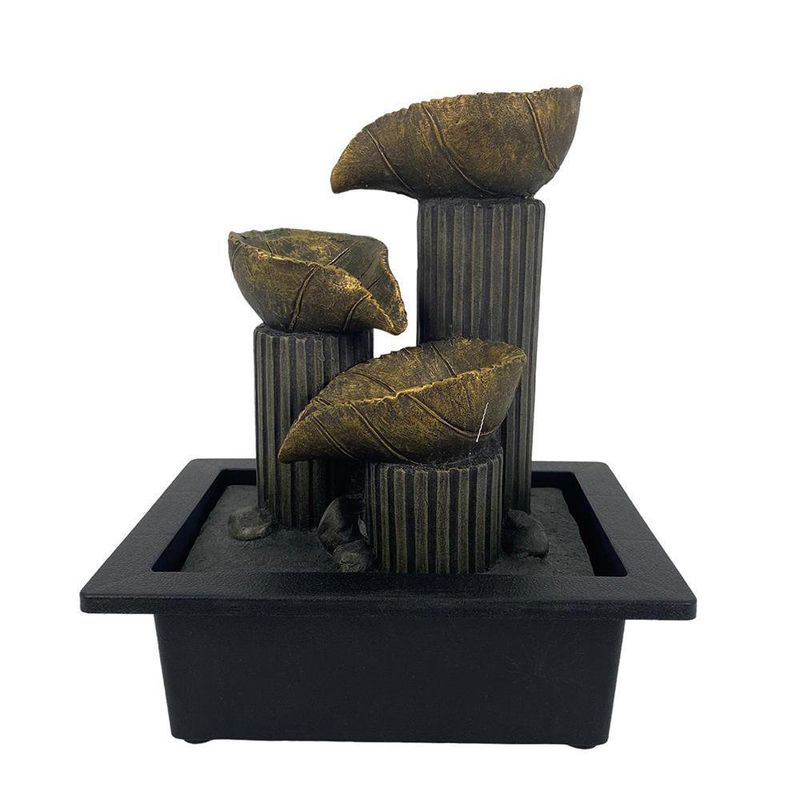 Fuente Con Luz Hojas 23x17.5x27 Cm - Concepts