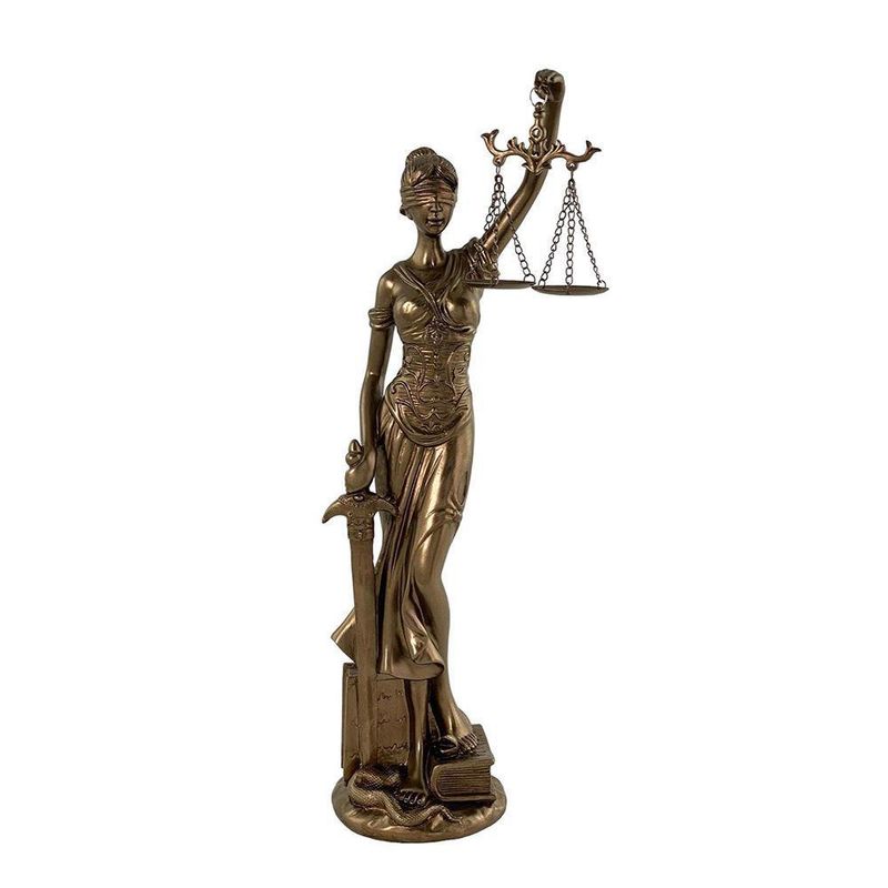 Dama De La Justicia Color Bronce 13x12x42 Cm - Concepts