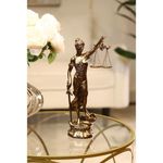 Dama De La Justicia Color Bronce 13x12x42 Cm - Concepts