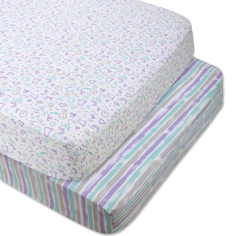 Sábanas Para Cuna Diseño Corazones De 2 Pzas - Baby Essentials