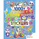 Libro Con Stickers Increíbles, Coloridas Y Peculiares Azul - Sicoben