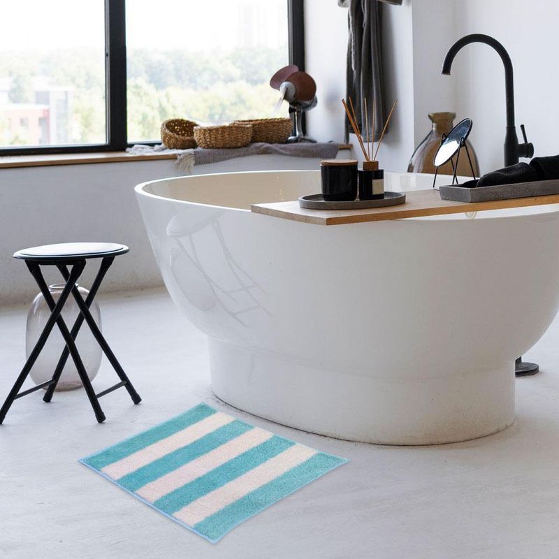 Set De 2 Alfombras Jacquard Stripe Para Baño - Wensley Varios Colores