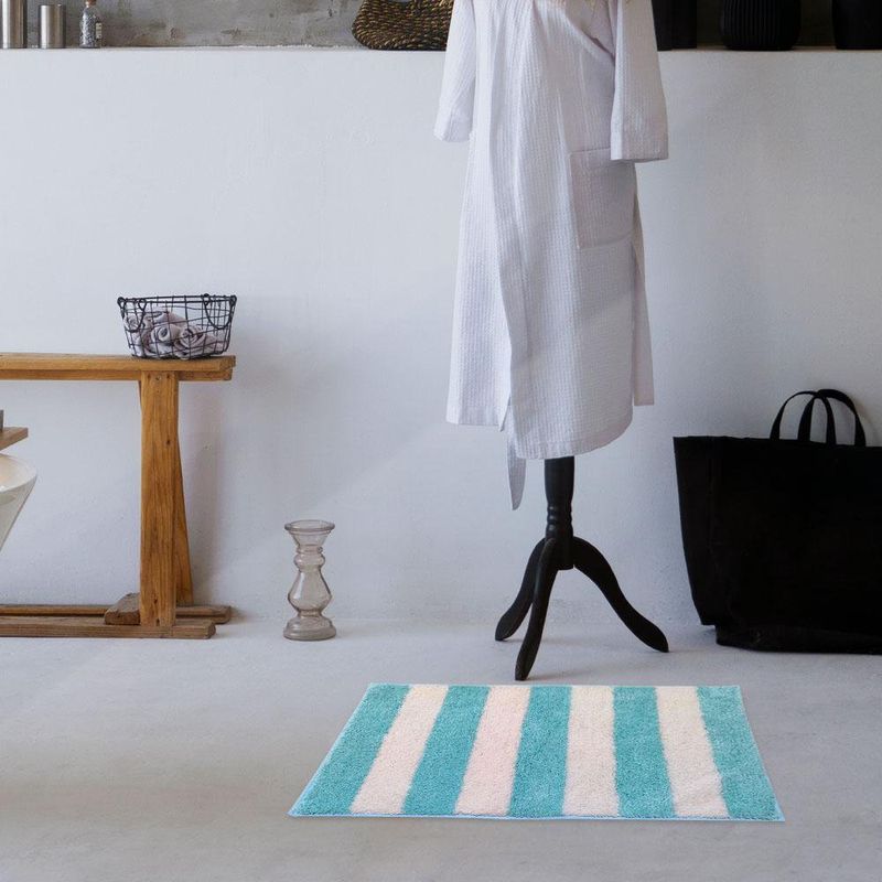Set De 2 Alfombras Jacquard Stripe Para Baño - Wensley Varios Colores