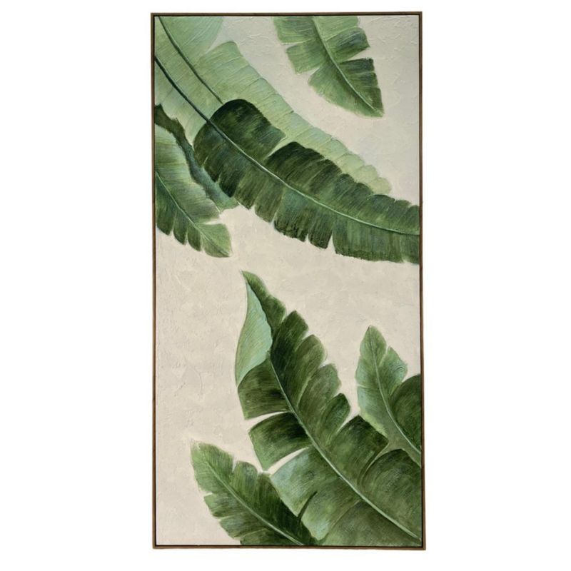 Cuadro Hojas Verdes 72x4.5x142 Cm - Concepts