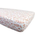 Sábana Cobertora Para Cuna Hojas Rosadas - Bebe Au Lait