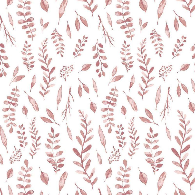 Sábana Cobertora Para Cuna Hojas Rosadas - Bebe Au Lait